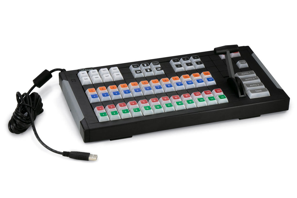X-keys XKE-124 T-Bar Keyboard with Video Switcher Key Set – X-keys-UK ...