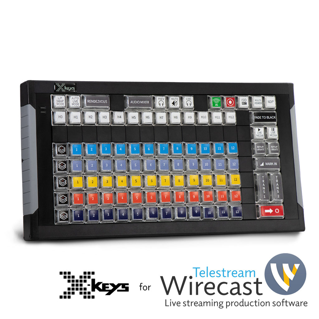 X-keys XKE-128 Keyboard Wirecast Control Surface – X-keys-UK (Keyboard ...