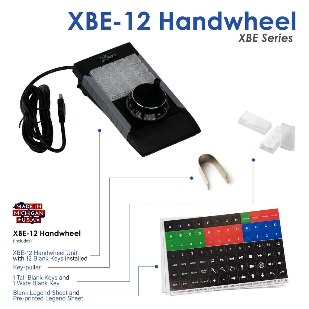 X-keys XBE-12 Handwheel and Programmable Keypad – X-keys-UK (Keyboard ...
