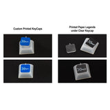 X-keys NevWear DSA Style Relegnedable Key Caps - Transparent (Pack of 12)
