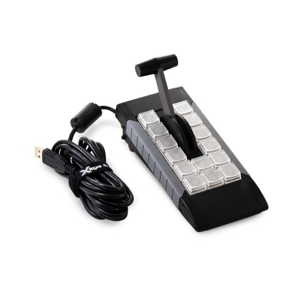 X-keys 14 Key Programmable Keypad with T-Bar – X-keys-UK (Keyboard ...